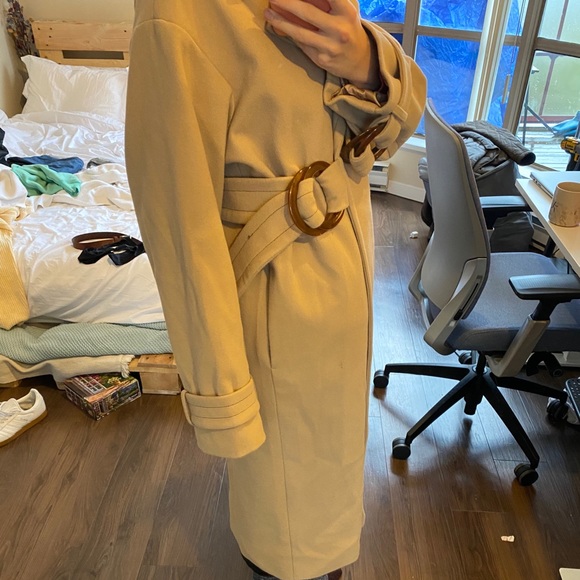 Like new ASOS beige long coat - Picture 3 of 4